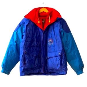 Vintage Brambilla France World Sport Color Block Winter Jacket XL